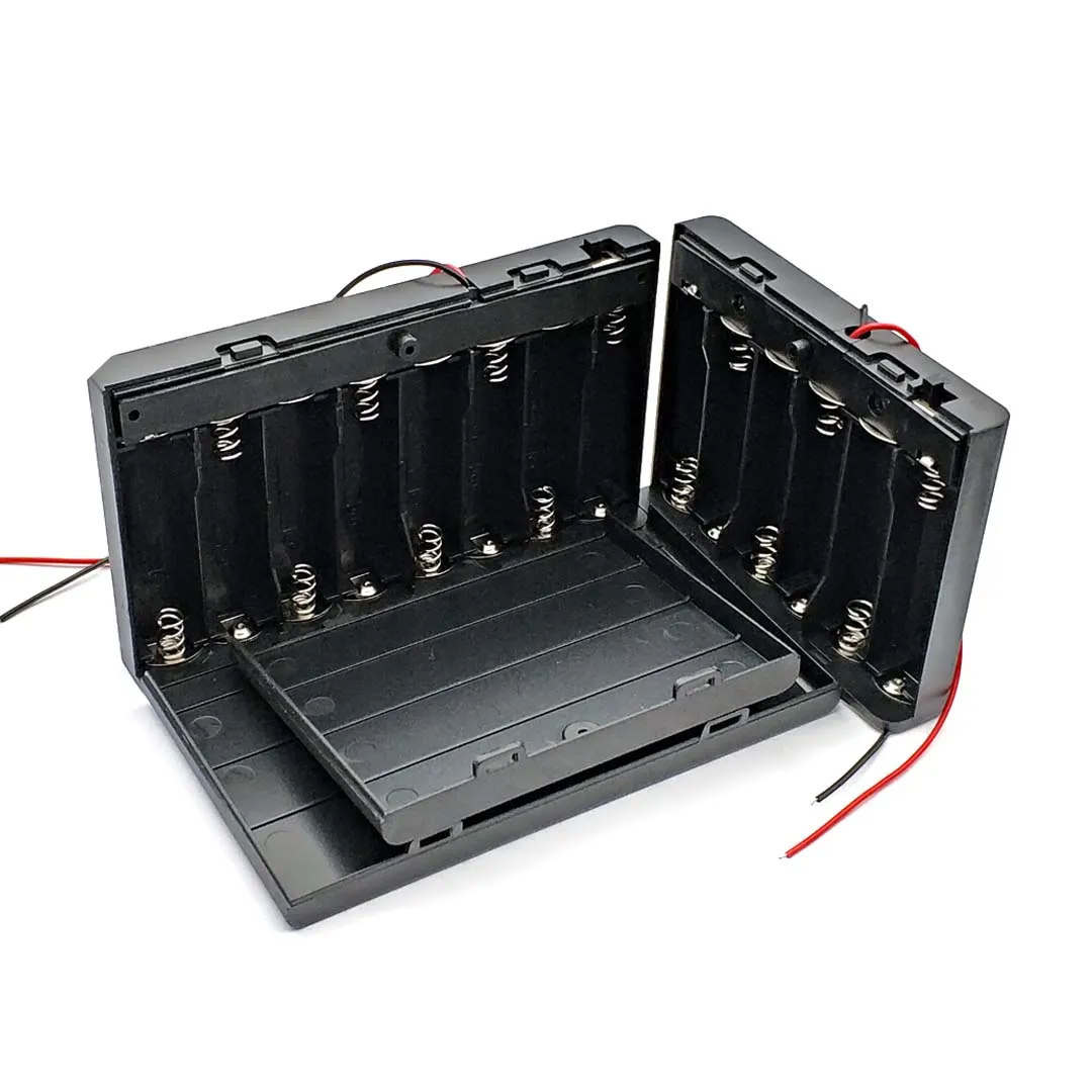 Чехол для батарей аа 6x 8x с переключателем и крышкой стандартных 9 В 12 AAA |