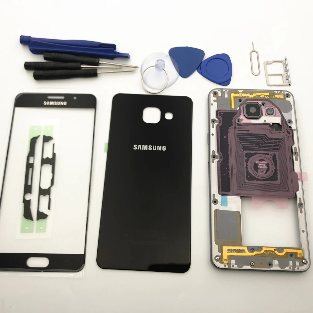 Полный корпус средняя рамка + задняя крышка корпуса фронтальный экран стеклянный