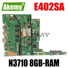 AKEMY E402SA Laptop Motherboard For ASUS E502SA E502S (15 inch) Original mainboard 8GB-RAM N3710-CPU