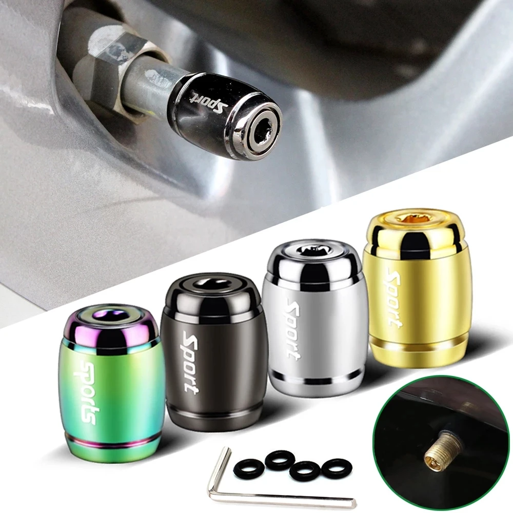 

Колпачки клапанов для автомобильных колес, 4 шт., металлические противоугонные колпачки для автомобиля, мотоцикла, грузовика, Стайлинг авто...