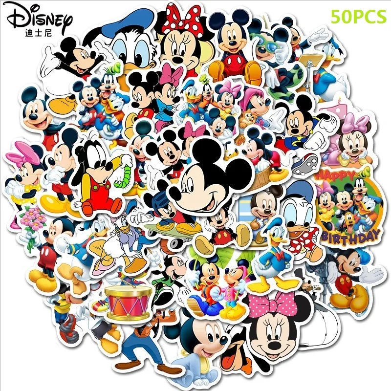 

50PCS Disney Minnie Mickey Frozen Waterproof Stickers Bottles Laptop Decals Kids Teens Kids Boy Girls Toy Gift Party Favors