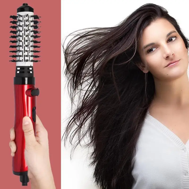

Вращающийся электрический выпрямитель для волос 3 в 1, щетка для завивки волос, фен, щетка, Расческа с горячим воздухом, стайлер для волос с от...