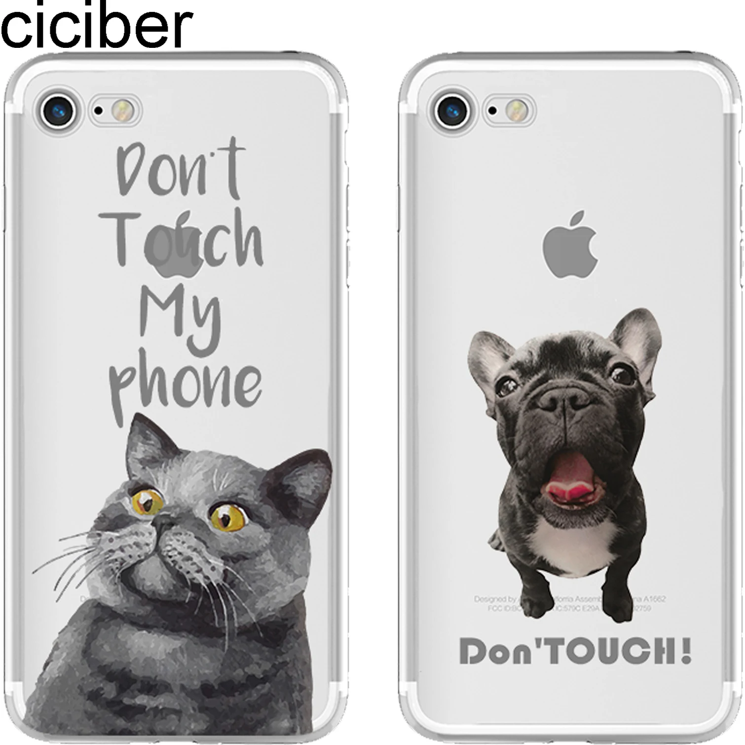 Ciciber животные Французский бульдог Британский короткий Кот Мягкие силиконовые