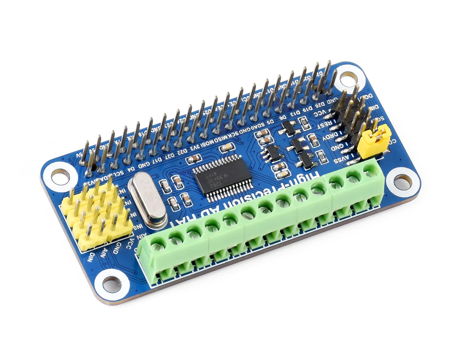 Высокоточная AD HAT для Raspberry Pi ADS1263 10-канальный 32-битный АЦП совместим с Series и Jetson Nano