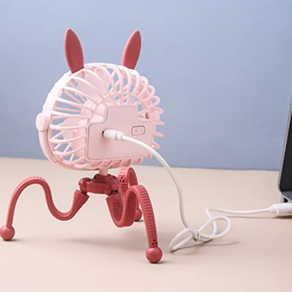 

Портативные мини-вентиляторы USB, воздушный охладитель с регулируемой подставкой в форме осьминога, перезаряжаемый спортивный мини-вентиля...