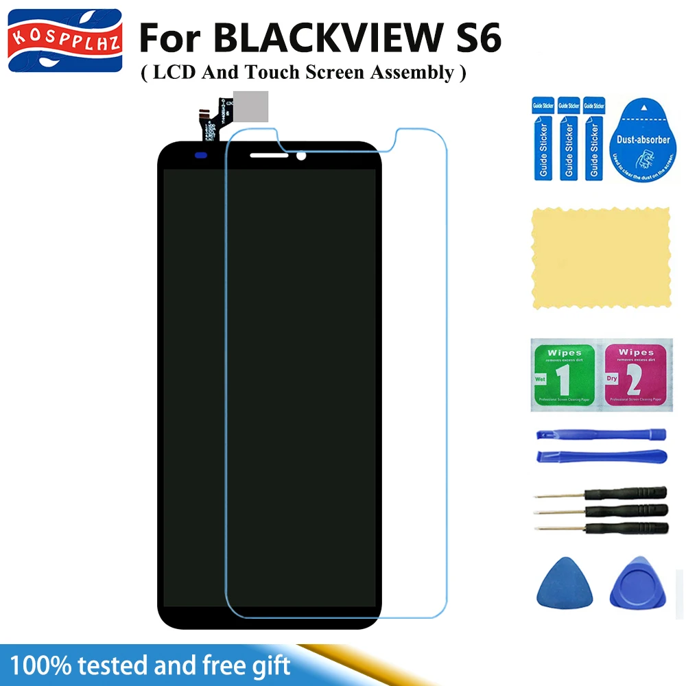 Для Blackview S6 LCD дисплей кодирующий преобразователь сенсорного экрана в сборе