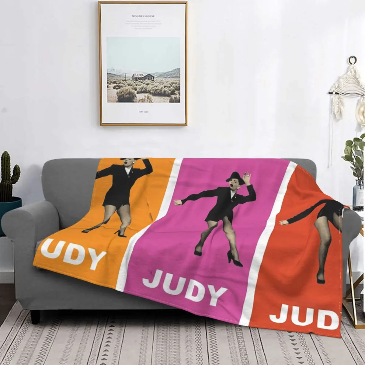 

Judy Garland-Manta con capucha para el hogar, colcha con póster de arte Pop feliz, edredones a cuadros de muselina, textil de lu