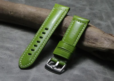 Thick section 24mm fashion Multiple colors Handmade high quality cowhide Watchbands Wrist Watch Strap Belt for PAM branded watch | Наручные