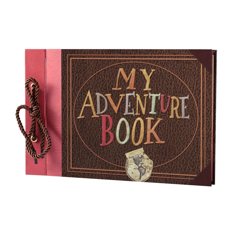 Adventure Book with Embossed Cover Large 12.3 x 8.3 Inch 80 Pages Scrapbook Album Gifts for Thanksgiving Day Christmas Anniv | Дом и сад