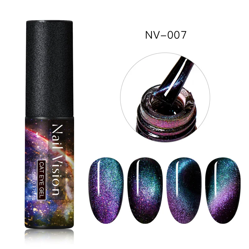 HHS07706 Nail Vision 9D Galaxy Cat Eye Nail Gel Chameleon Magnetic Soak Off UV Nail Varnish 5D/7D 5ml Semi Permanent Manicure Gel Lacquer - Цвет: HHS07706