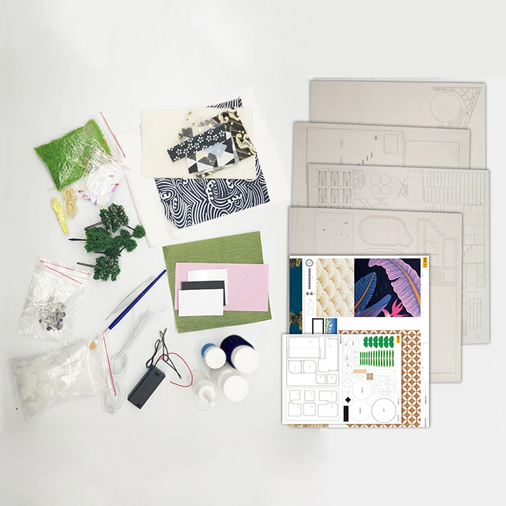 Кукольный домик сделай сам миниатюрная модель кукольный со встроенной виллой