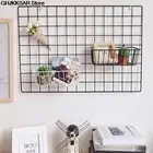 Современное Украшение стен дома, железная сетка, Скандинавское искусство, фоторамка для показа, вечеринка, металлическая полка, сетка, открытки стойки сделай сам, 40 * см x 20 см