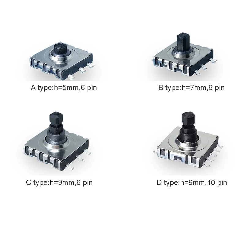 50 шт./лот 6pins 10*10*5/7/9 мм 5 way с позиции тактильная нажимная кнопка DIP тактные