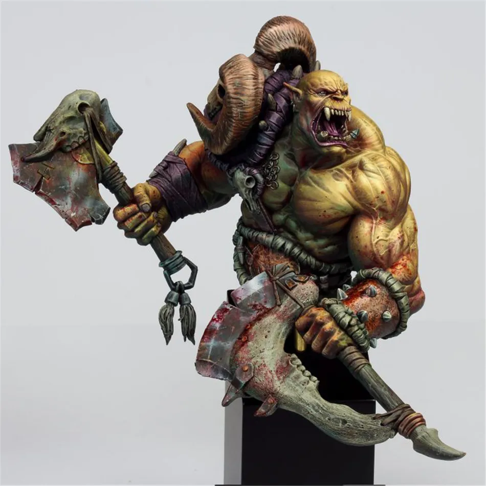 Резиновый бюст Tigerish Orc Warrior 1/12 Сборная модель фигурка набор из смолы бесцветные