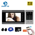 Видеодомофон с 7-дюймовым экраном и Wi-Fi, водонепроницаемое умное приложение, разблокировка с помощью RFIC-кода, дверной звонок с камерой