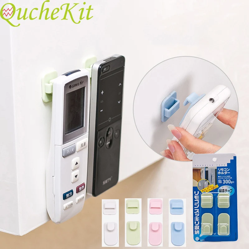 

Новинка пластиковый крючок 2 пары (4 шт.) набор клейких крючков пульт дистанционного управления для телевизора кондиционера практичный наст...