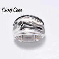 cring coco fashionable geometric rings for women lady party wedding dress classic enamel alloy adjustable ring girl wholesalae