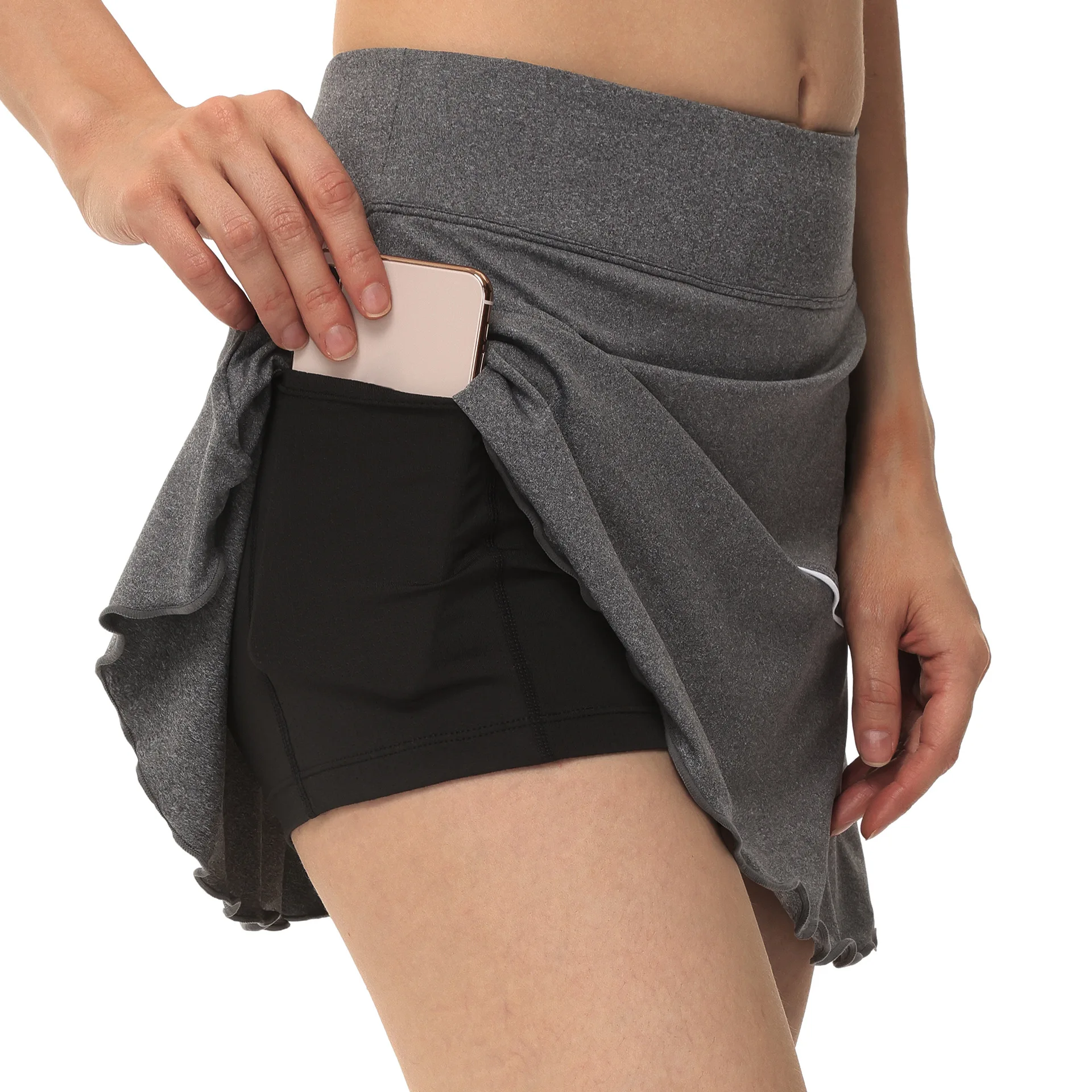 

Women's Tennis Skorts Sports Short Skirts High Waist Yoga Fitness Athletic Pockets Skirt Lined Running Breathable Sportswear