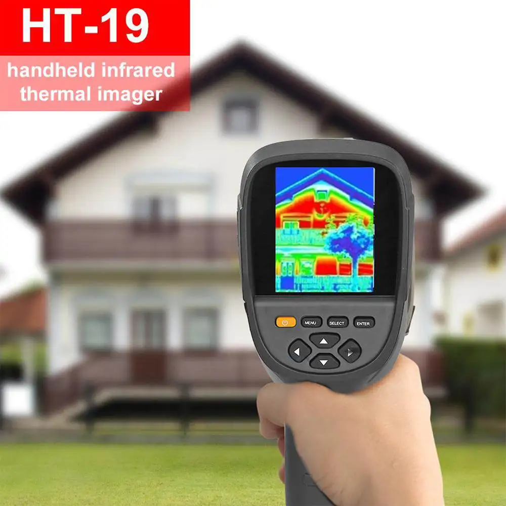 Профессиональный HT-19 3,2 дюймов ручной инфракрасный температурный ИК цифровой тепловизор детектор камеры для медицинских/электронных
