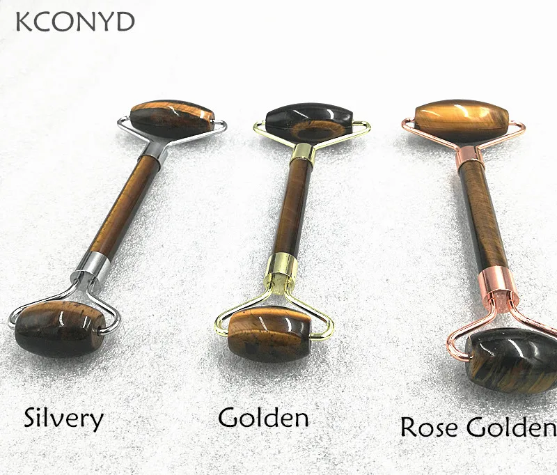 Завод KCONYD оптовая продажа натуральный нефритовый ролик для лица тигровый камень