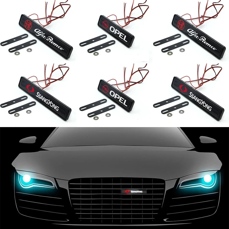 Эмблема передняя решетка автомобиля светодиодная внутренняя отделка для Mitsubishi