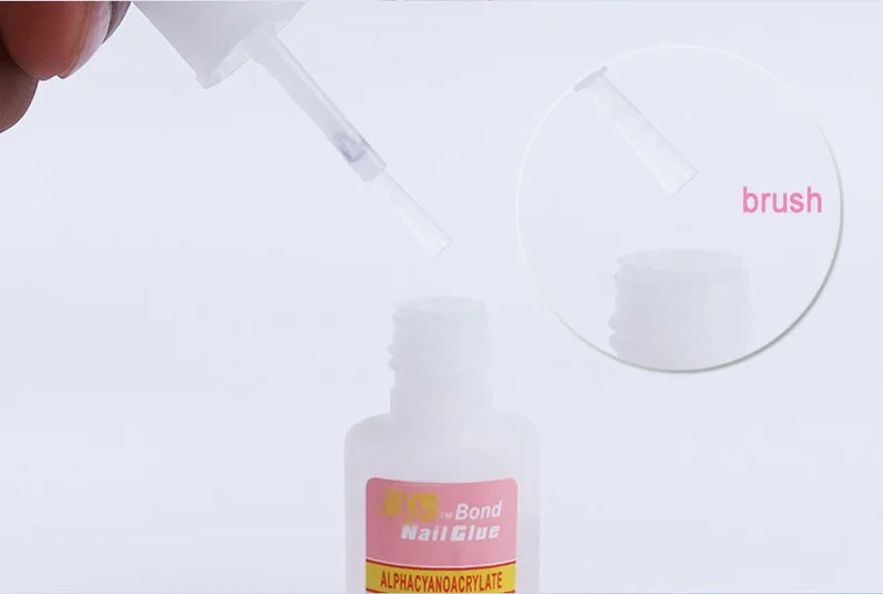 1 шт 10 г ложный клей для нейл арта Типсы блестки акриловые украшения с кистью