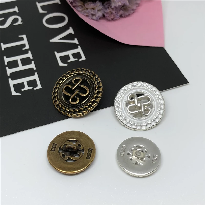 

10pcs Clothing Decorative Accessories Retro Hollow Jacket Buttons Sewing Material Sewing Accessories Gold Vintage Metal Buttons