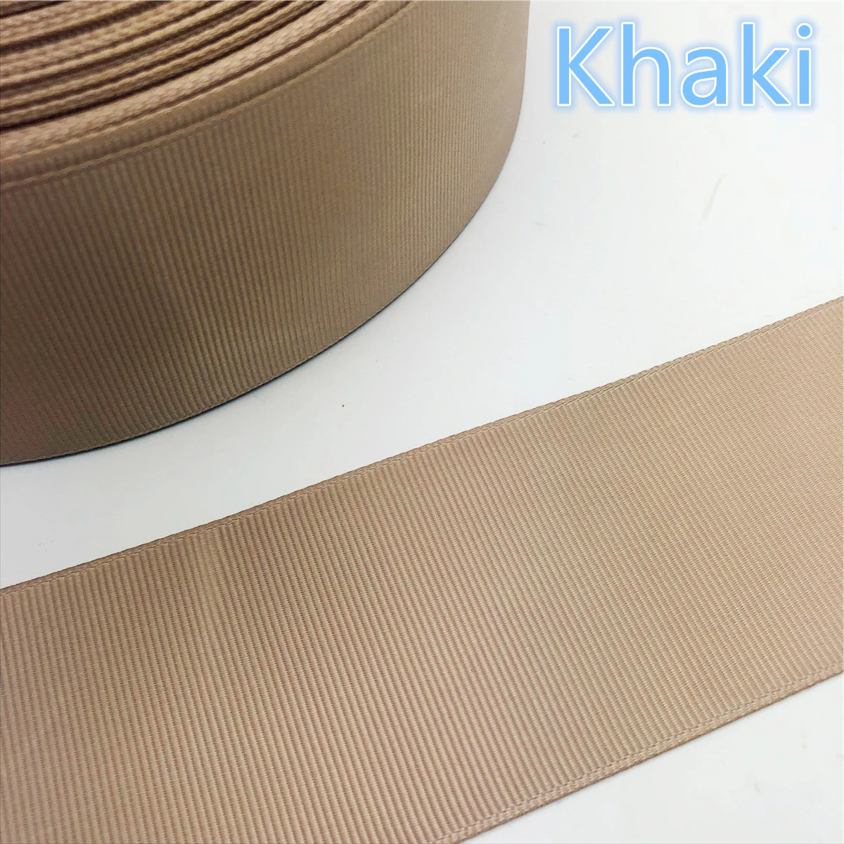 Khaki Новинка; 10/15/20/25/40/50 мм Ширина Grosgrain поликлиновый приводной ремень многоцелевые Свадебная вечеринка - Цвет: Khaki