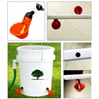 Автоматическая поилка для цыплят, 1 шт., краснаясиняя чашка с винтовой крышкой, поилка, чаша для воды с соской, кормушка для птицы, система для питья перепелов