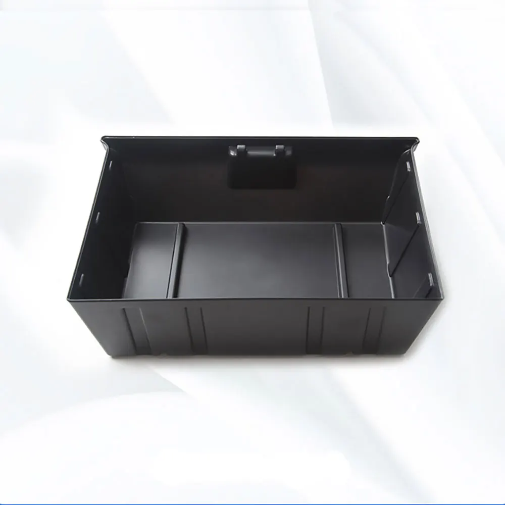 

For Tesla Model Y 2021 Car Accessories Under Seat Black ABS Flocking Storage BoX 1Pc