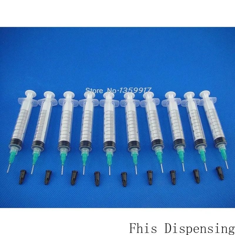 10cc/10 мл шприц 18 г зеленый тупым раздаточная игла клей ножницы с тупыми