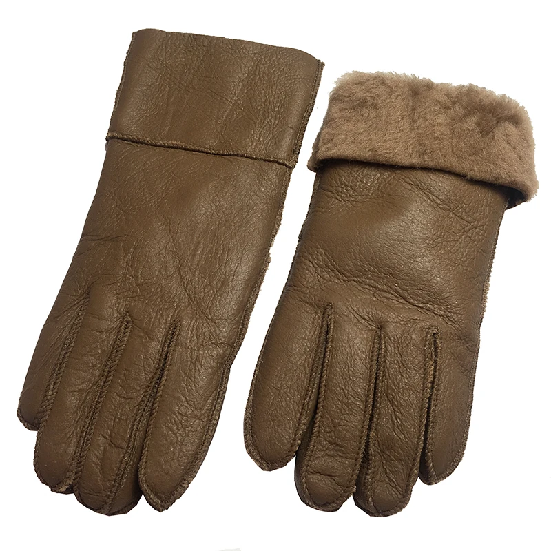 Женские перчатки Модные новые зимние кожаные 2020 натуральная кожа коричневые
