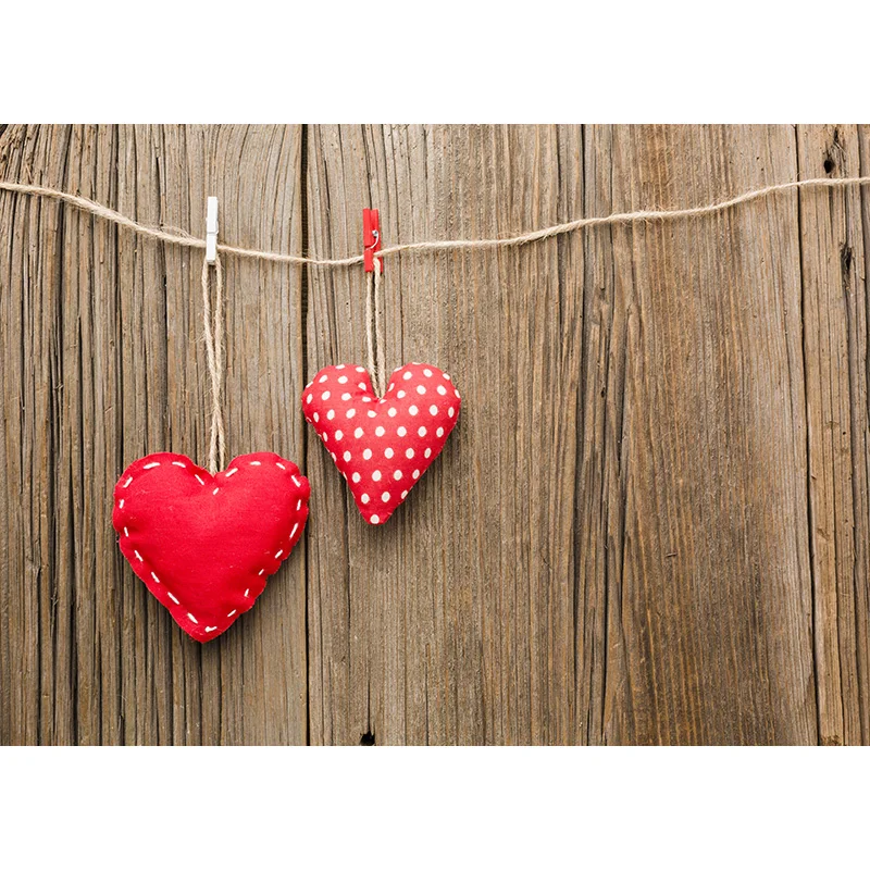 

Vinyl Custom Photography Backdrops Prop Valentine's day wood flower Theme Photography Background QJ91220-105