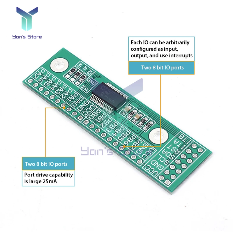 Плата расширения Φ/SS I2C интерфейс 16-канальный модуль IO IIC вход и выход 3 0 в-5 5 В MCP23017