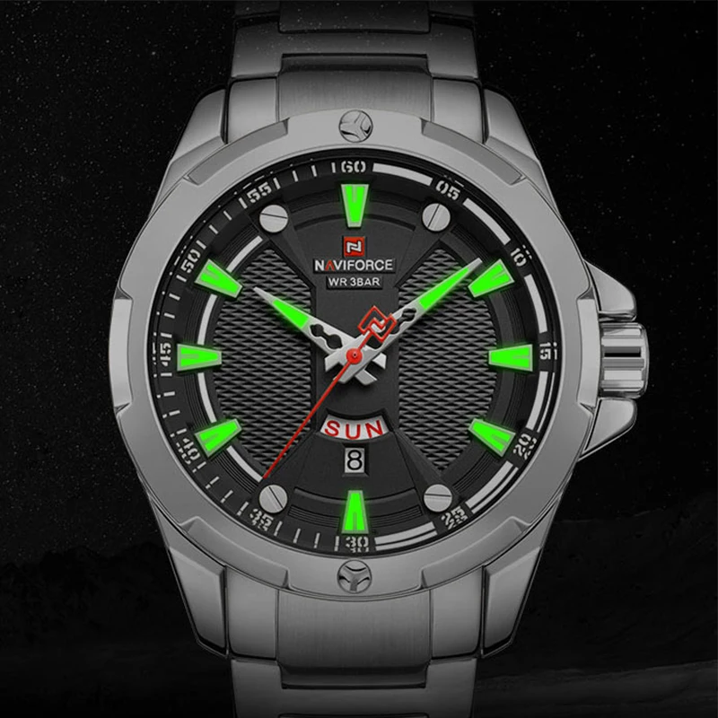 NAVIFORCE мужские часы лучший бренд класса люкс Модные Кварцевые водонепроницаемые мужские часы спортивные золотые военные наручные часы Relogio Masculino