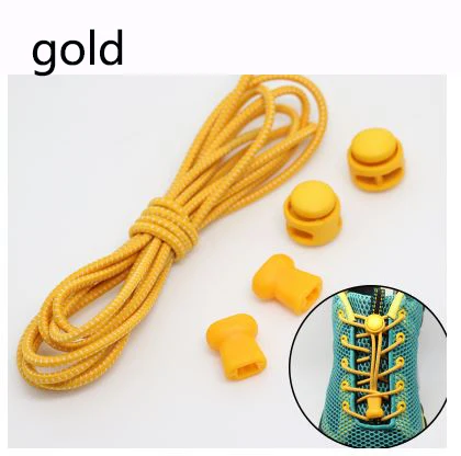 gold Низкая цена без шнурка фиксирующий башмак Шнурки тапки ленивые эластичные шнурки светящиеся шнурки для обуви Дети - Цвет: gold
