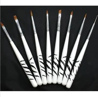 8pcs practice manicure pedicure uv gel polish acrylic nail art brush tool sets acrylic nail tips makeup tools