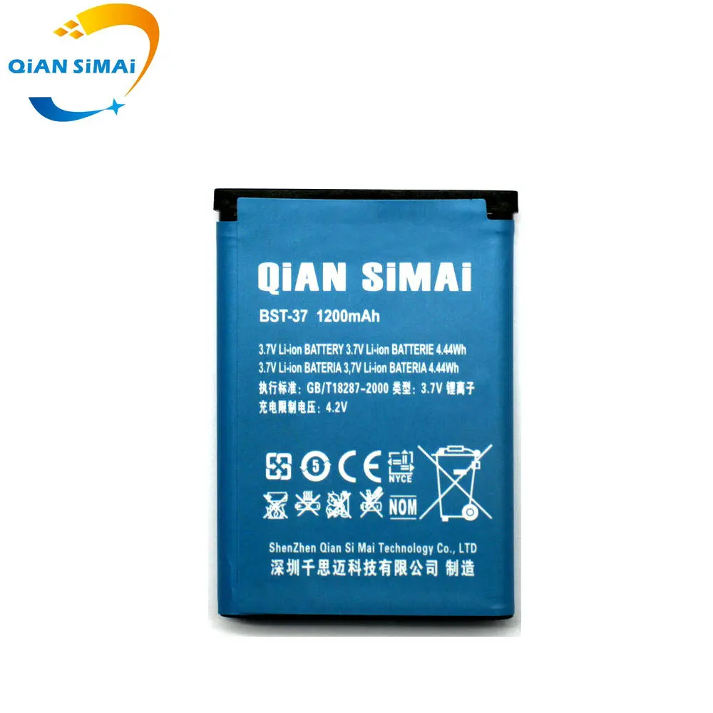 QiAN SiMAi BST 37 аккумулятор 1200 мАч для Sony Ericsson J100i K200i T280i V600 K610i W700 W710C D750i K750C W350 W800i W810i