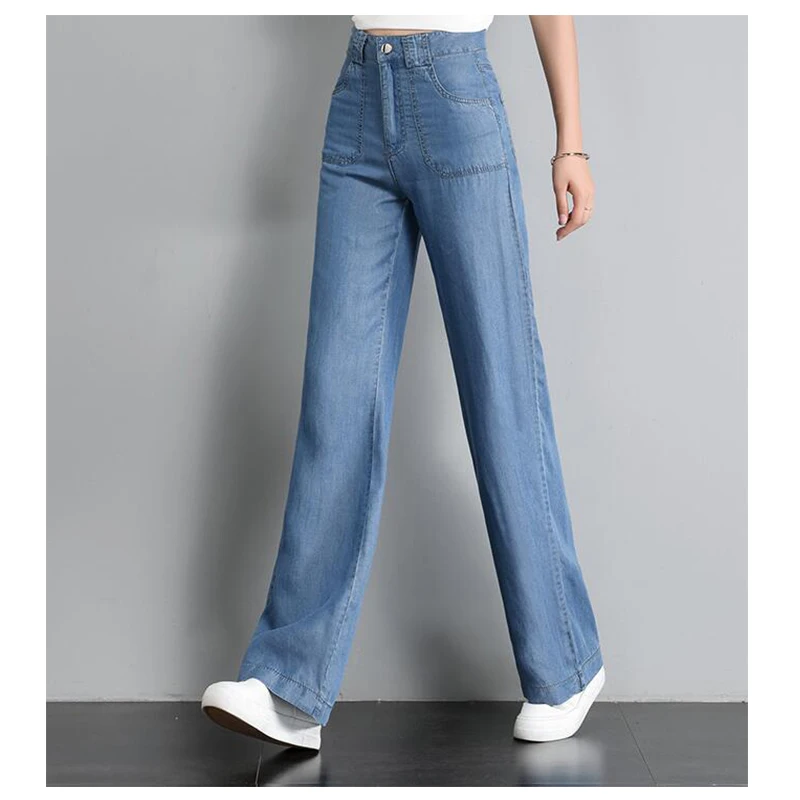 

Женские брюки с высокой талией, летние длинные брюки большого размера на молнии с карманами, 2020, Модная элегантная одежда