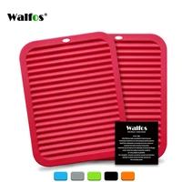 walfos multi purpose versatile trivet mat flexible silicone hot pad silicone trivets heat resistant for hot pots and pans