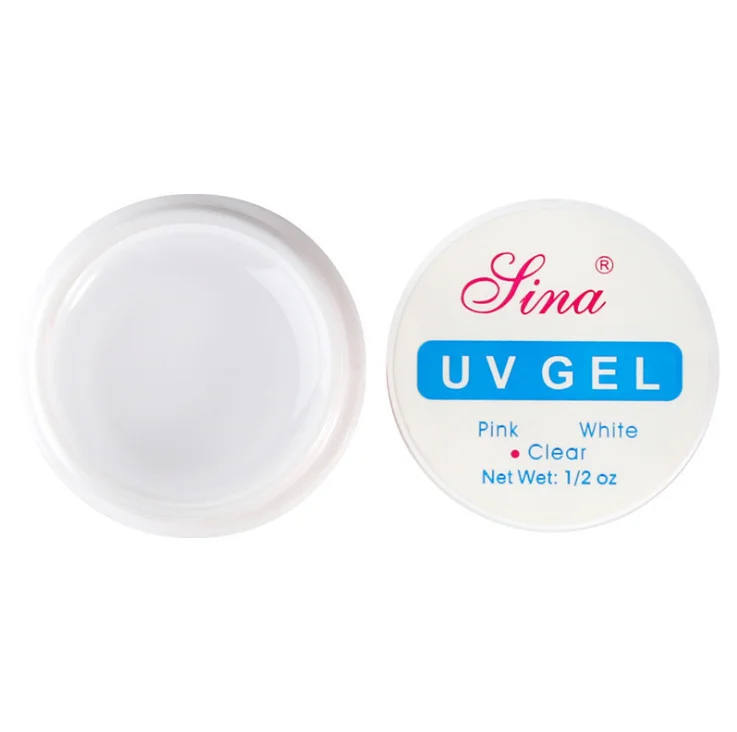 

500pcs Pink White Clear Transparent 3 Color Options UV Gel Builder Nail Art Tips Gel Nail Manicure Extension hot