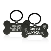 personalized dog id tag keychain engraved pet name address phone for cat puppy anti lost dog collar tag keyring pet accessories