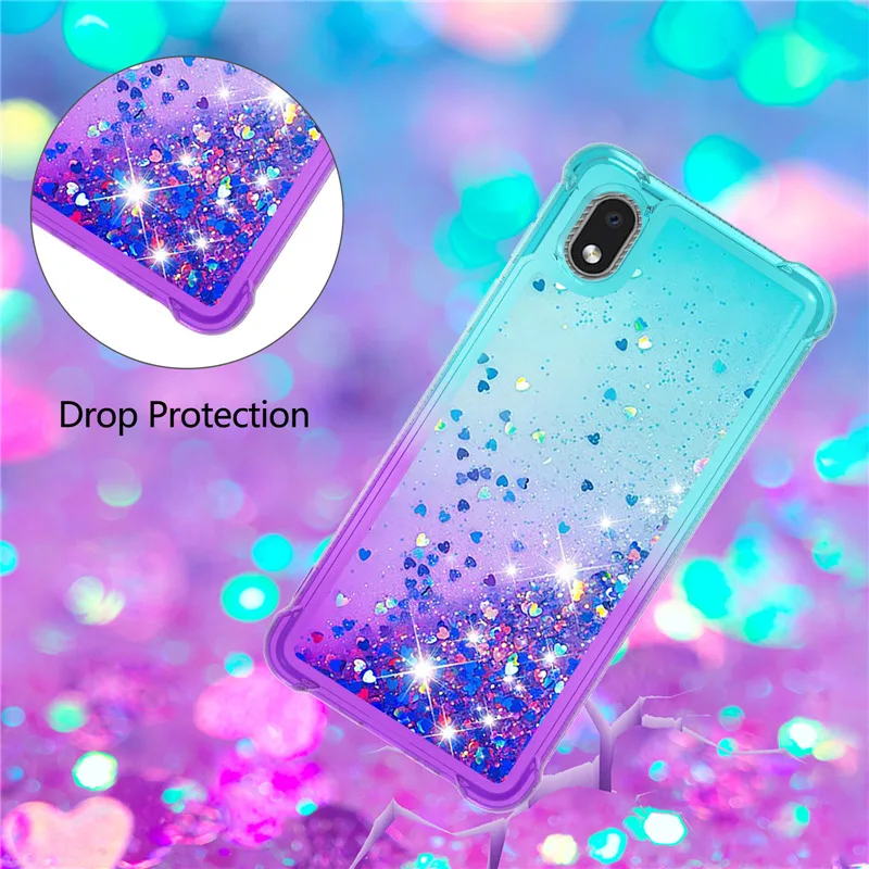 

Clear Glitter Quicksand Phone Case For Samsung Galaxy A32 a52/72 5G M51 s21u m31 A01/02s M02 Core Dynamic Liquid Gradient Cover