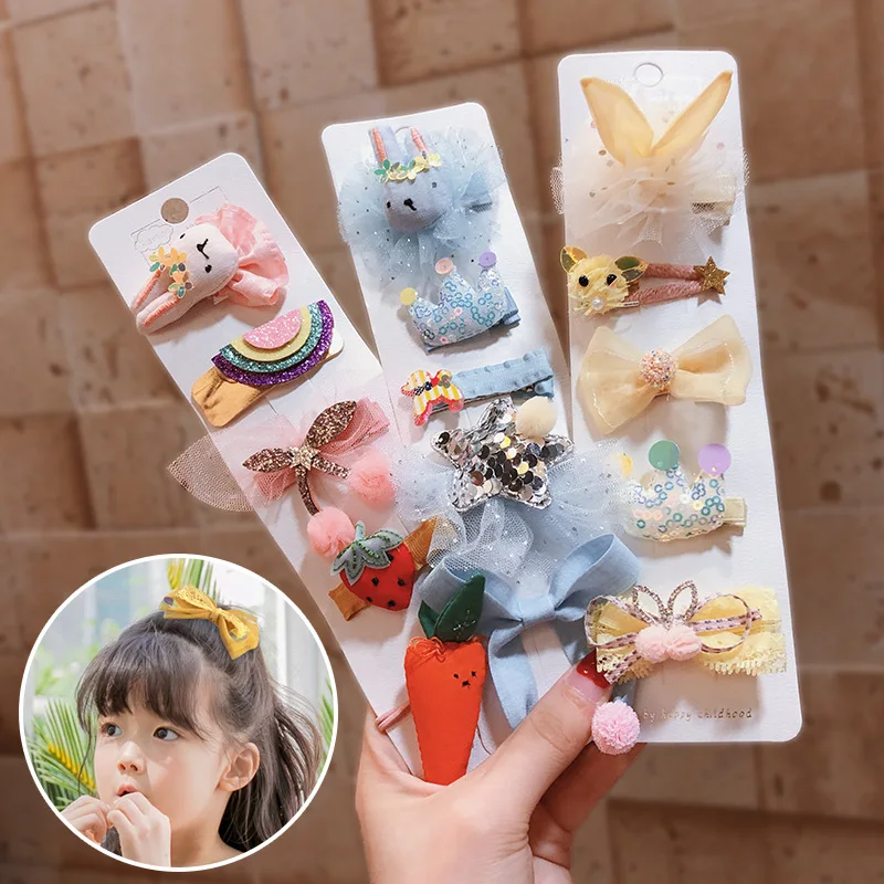 M MISM Mesh детские наборы аксессуаров для волос бант принцессы заколки девочек с