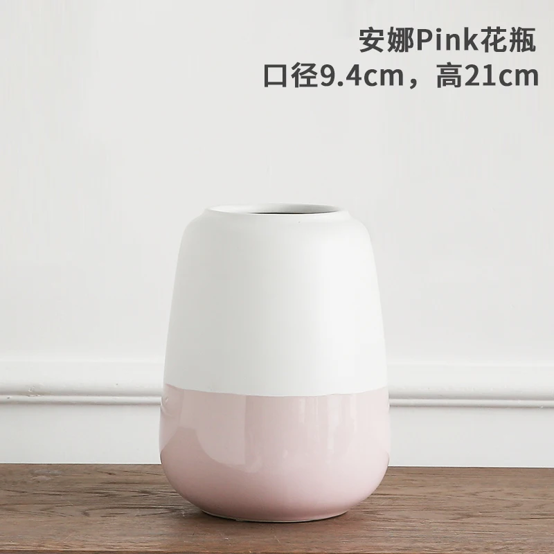 

Nordic Plant Vase Modern Ceramic Simple Bedroom Aesthetic Desk Floor White Flower Vase Office Terrarium Home Decoration DF50HP