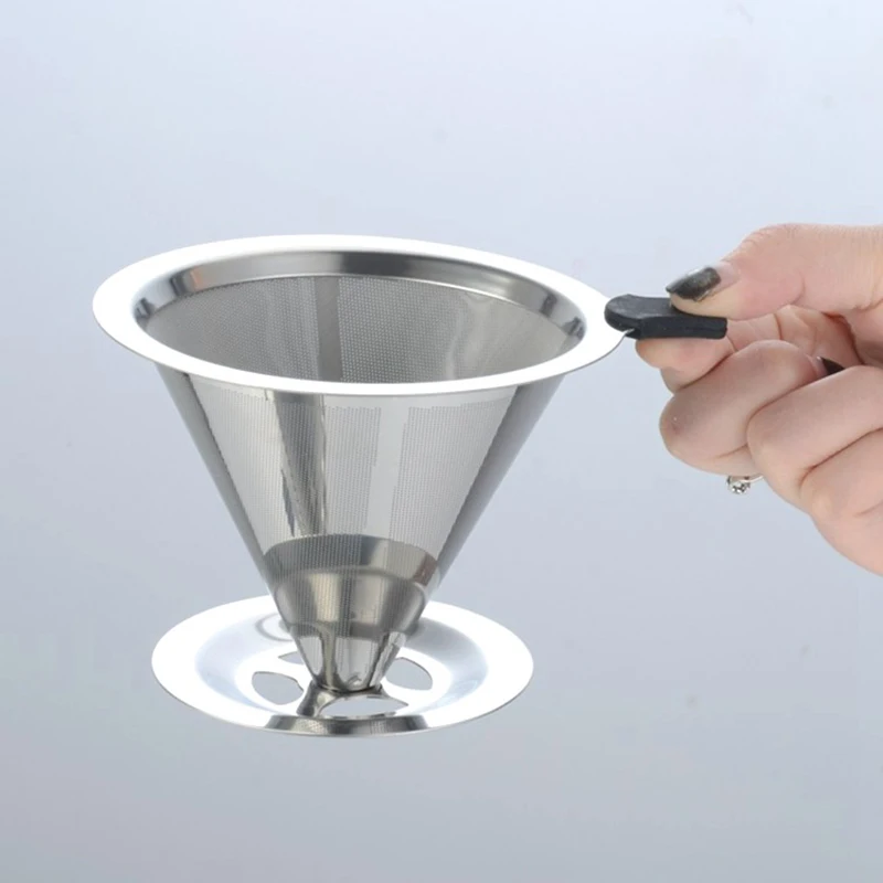 Двухслойный кофейный фильтр 304 из нержавеющей стали держатель для кофе Налейте