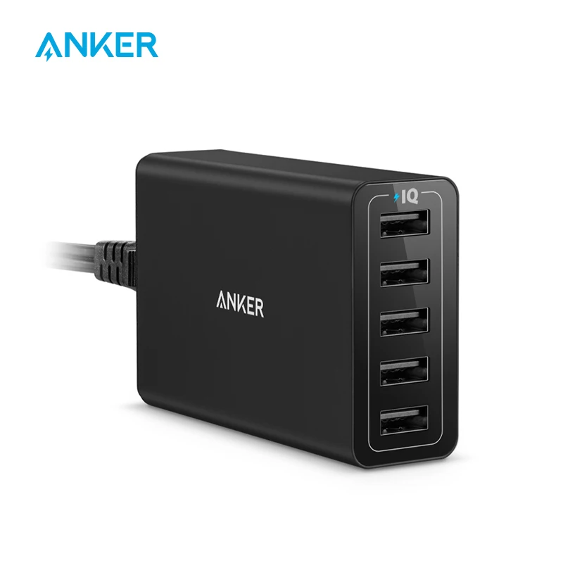 Зарядное устройство Anker сетевое с 5 USB-портами 40 Вт | Мобильные телефоны и