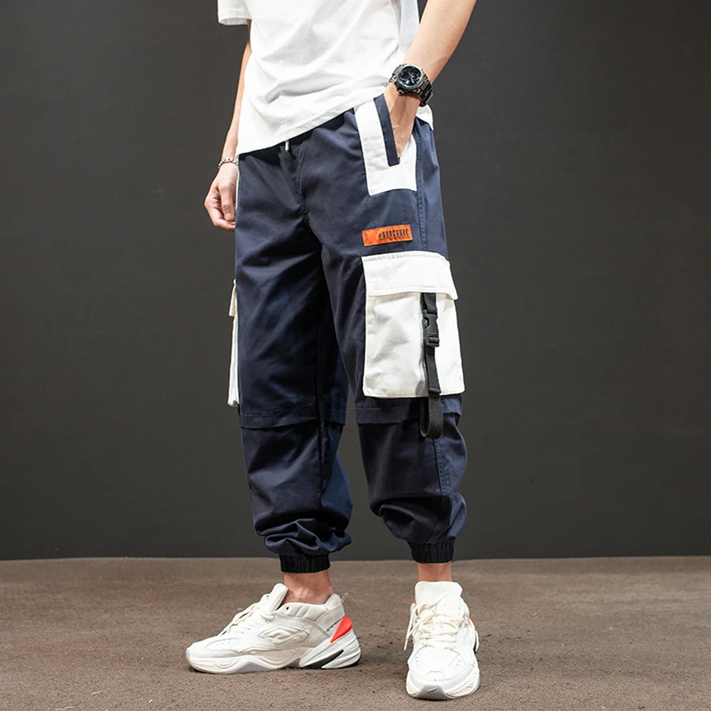

Harajuku Pants Men New Fashion Cargo Pants Hip Hop Harem Pants Street Wear Trousers Fashion Men Skateboard Trousers Spring Thin