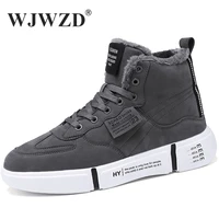 winter warm fur mens snow boots fashion trendy men boots outdoor casual motorcycle boots for men lace up lightweight sneakers