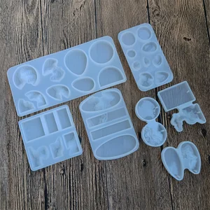 Круглые Капли воды ручной работы DIY Кристалл эпоксидный клей Творческий бетон гипс Степ поле остров формочка для силиконовой подвески